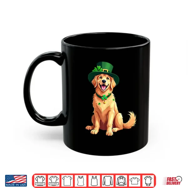 Mug Golden Retriever Dog St Patricks Day Shamrock Leprechaun Hat Shirt