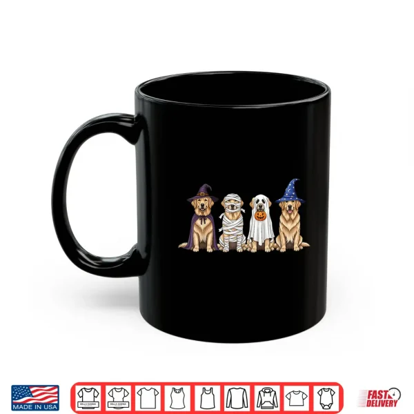Mug Golden Retriever Dog Witch Mummy Ghost Boo Costume Halloween Shirt