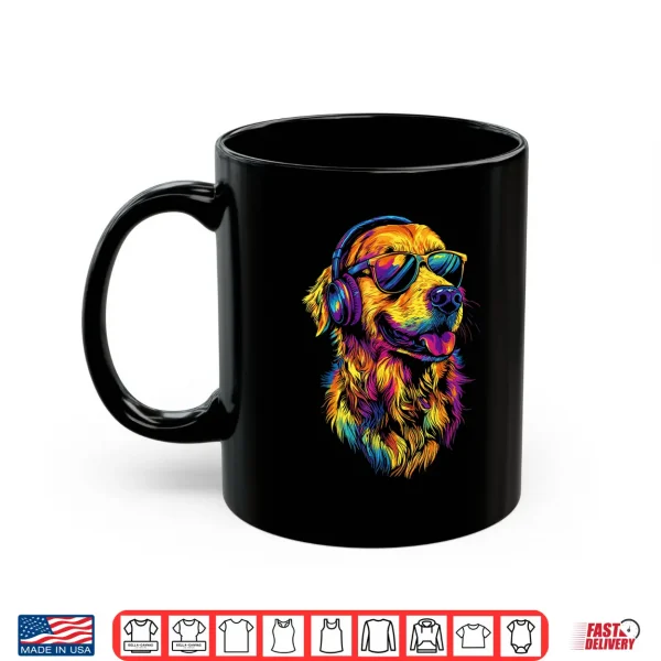 Mug Golden Retriever Dog with Sunglasses I Love Golden Retriever Shirt
