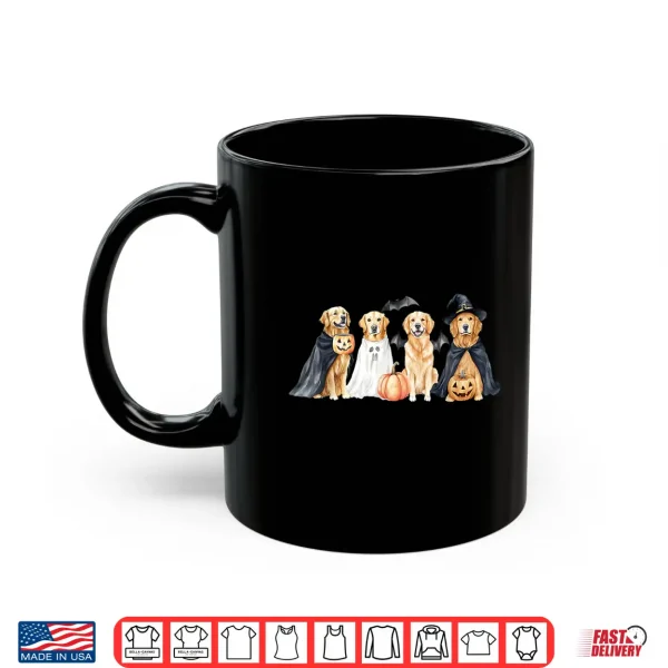 Mug Golden Retriever Dogs Ghost Boo Witch Costume Halloween Shirt
