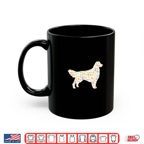 Mug Golden Retriever Easter Bunny Dog Silhouette Shirt