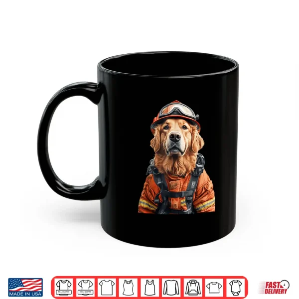Mug Golden Retriever Firefighter Shirt