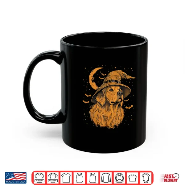 Mug Golden Retriever Halloween Cute Dog Mom Wizard Witch Shirt