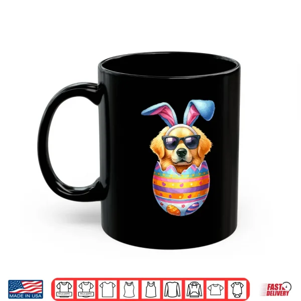 Mug Golden Retriever Lover Easter Egg Happy Easter Bunny Ears Shirt