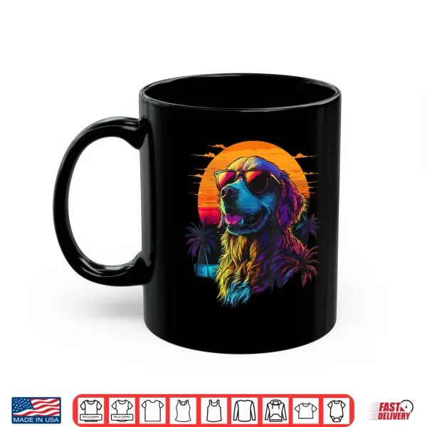 Mug Golden Retriever Lovers Sunset Vintage Golden Retriever Shirt