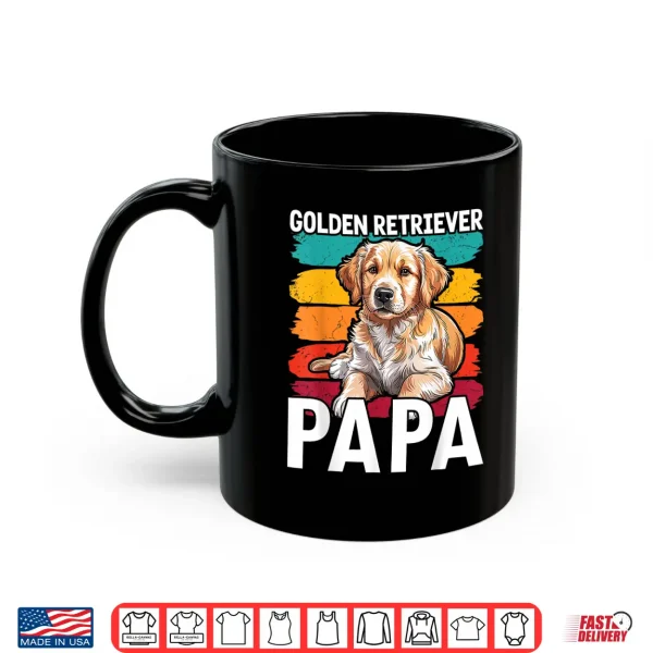 Mug Golden Retriever Papa Fathers Day Dad Grandpa Shirt