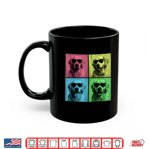 Mug Golden Retriever Pop Art Funny Golden Dog Lover Photo Booth Shirt
