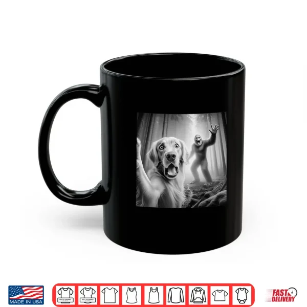 Mug Golden Retriever Selfie With Bigfoot Sasquatch Shirt