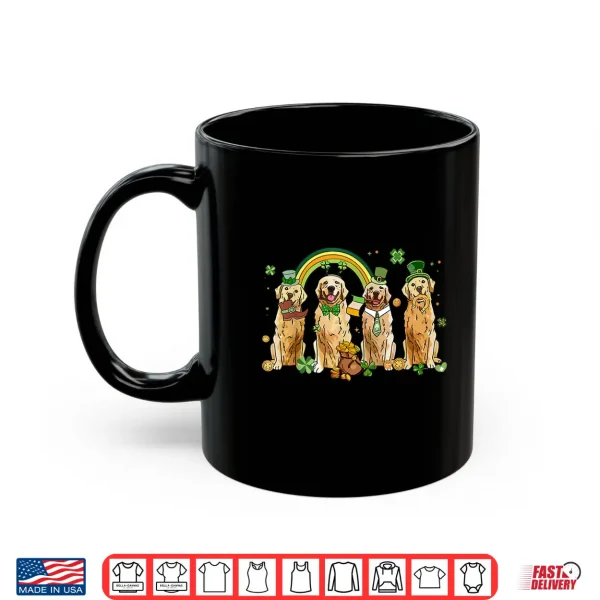 Mug Golden Retriever St Patricks Day Shamrock Golden Dog Mom Shirt