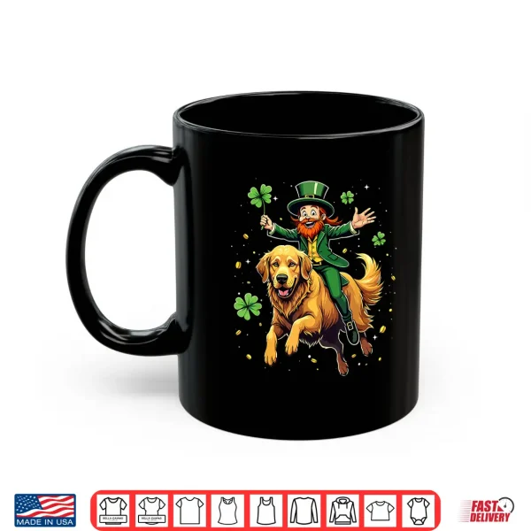 Mug Golden Retriever St. Patricks Day Leprechaun Dog Shamrock Shirt