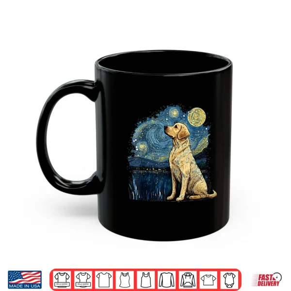 Mug Golden Retriever Starry Night Van Gogh Golden Lab Shirt