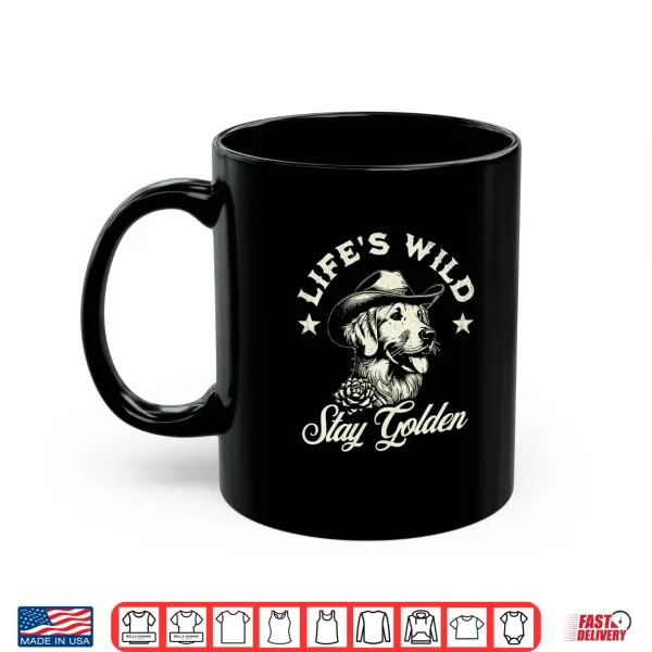 Mug Golden Retriever Tee for Men and Women Western Cowboy Dog Shirt