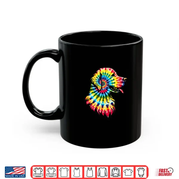 Mug Golden Retriever Tie Dye Hippie Dog Lover Shirt