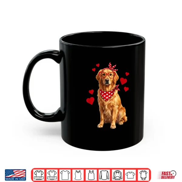 Mug Golden Retriever Valentines Day Dog Lover Heart Shirt