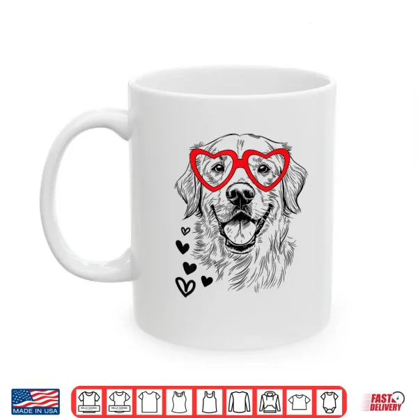 Mug Golden Retriever Valentines Day For Dog Pet Lover Men Women Shirt