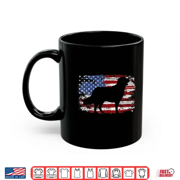 Mug Golden Retriever Vintage USA Flag Shirt