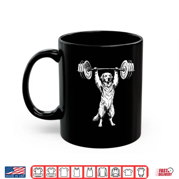 Mug Golden Retriever Weightlifting Shirt