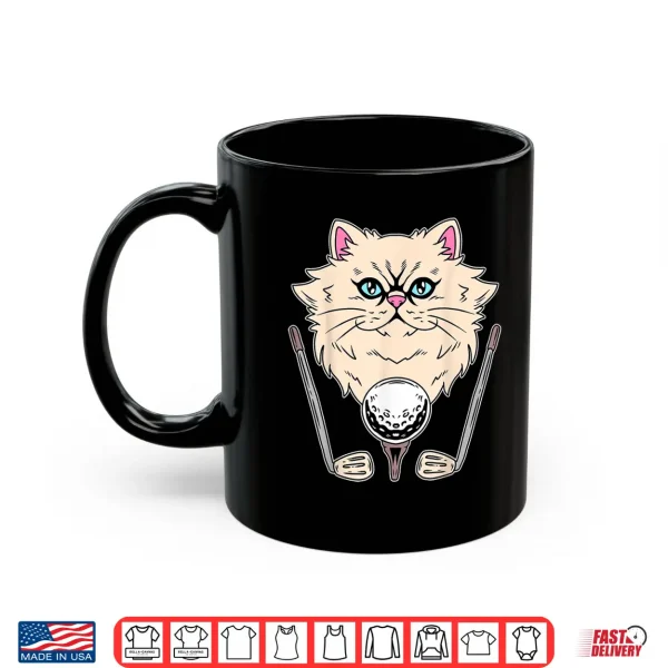 Mug Golf Ball Golfing Golf Club Golfer Persian Cat Shirt