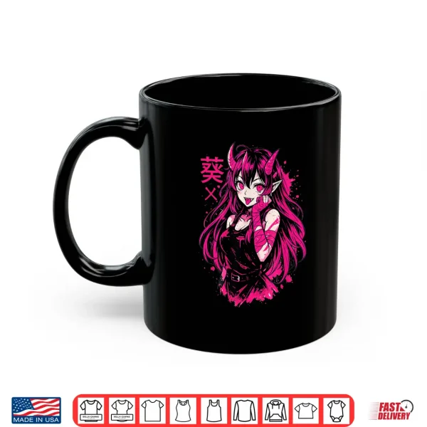 Mug Goth Anime Waifu Kawaii Manga Girl Creepy Horror Aesthetic Shirt