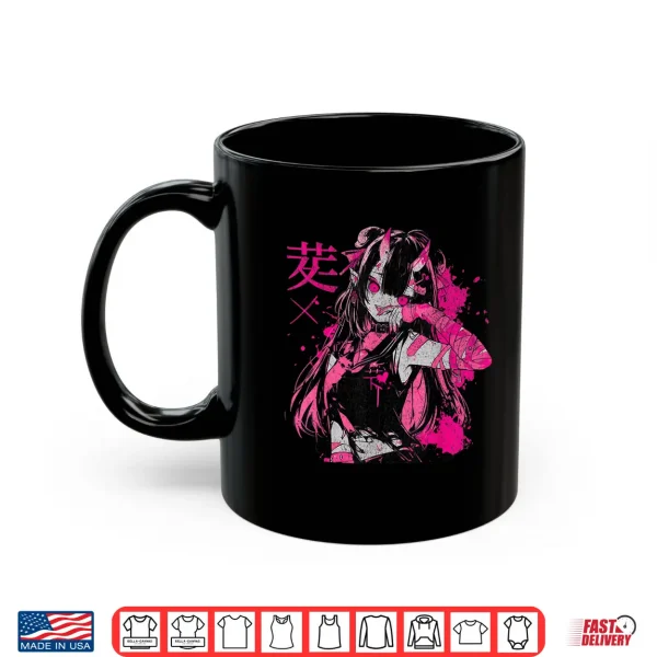 Mug Goth Grunge Demon Anime Girl Waifu Horror Alt Aesthetic Shirt