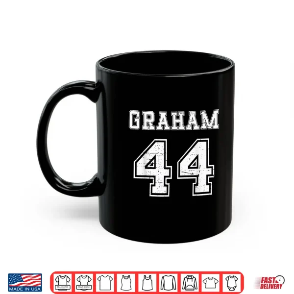 Mug Graham Vintage Jersey Text Graphic Number 44 Shirt