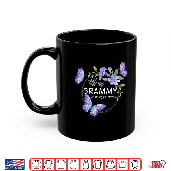 Mug Grammy shirt For Women with butterflies Mothers Day Shirt