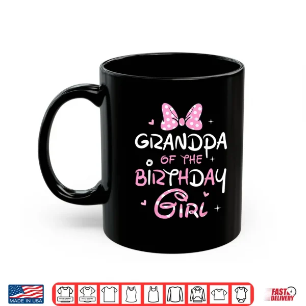 Mug Grandpa of The Birthday Girl Pink Coquette Bow Themed Party Shirt
