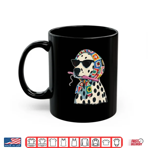 Mug Granny Square Dalmatian Funny Dalmatian Dog Crochet Yarn Shirt