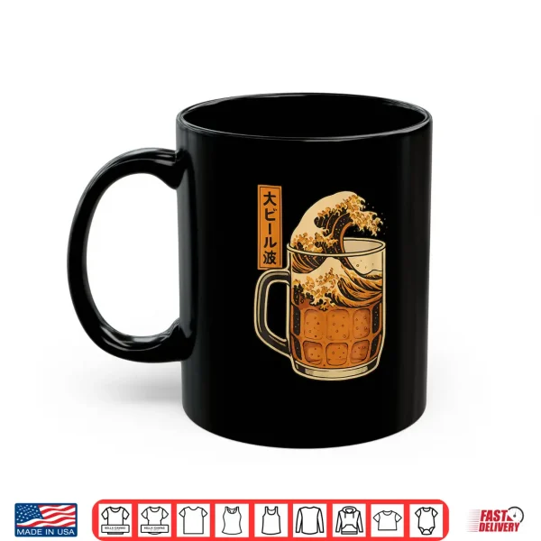 Great Beer Wave Japanese Ukiyoe Style Beer Mug Shirt 3 Mug Great Beer Wave Japanese Ukiyoe Style Beer Mug Shirt