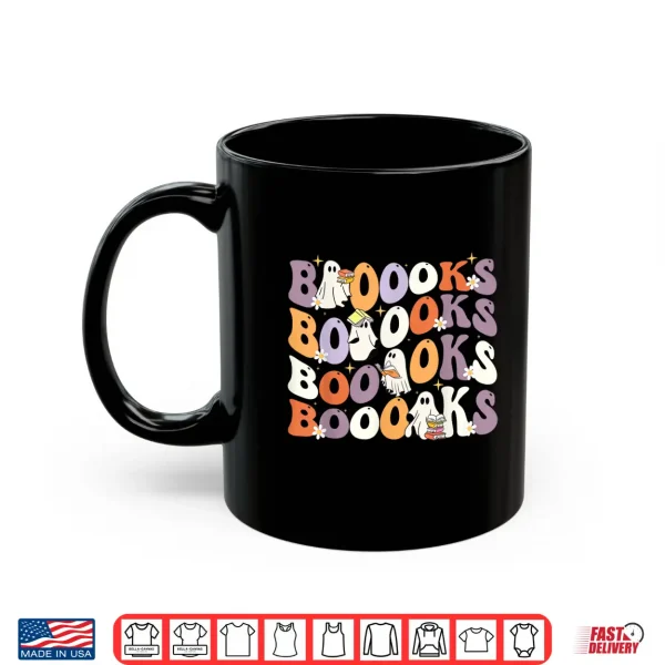 Mug Groovy Ghost Reading Books Boooks Halloween Teacher Boook Shirt