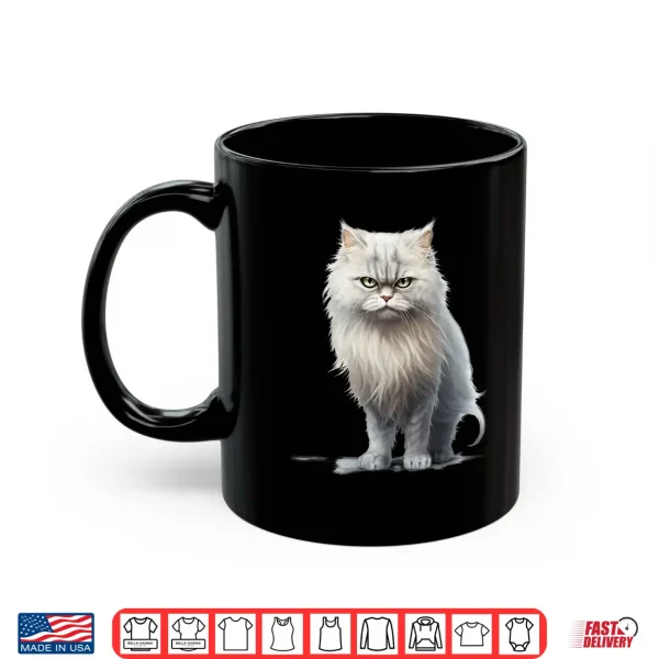Mug Grouchy Persian Fluffball Grumpy Gray Persian Cat Shirt