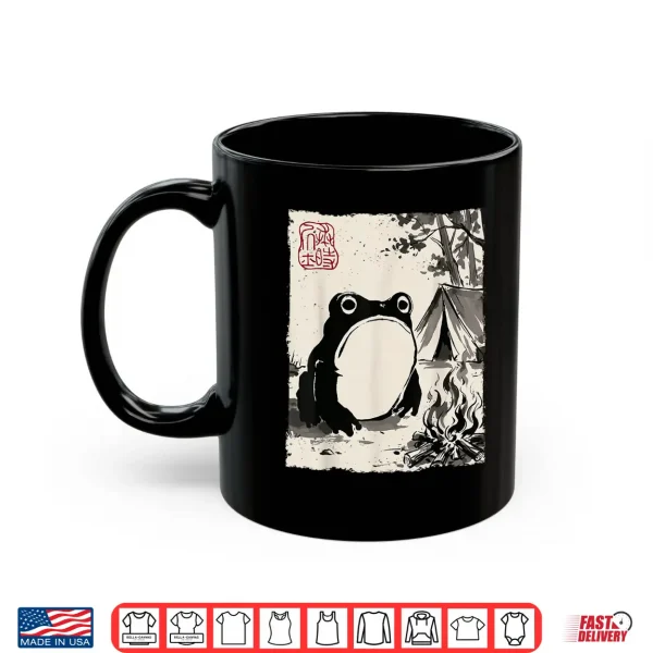 Mug Grumpy Frog Funny Camping Outdoor Anime Japanese Shirt