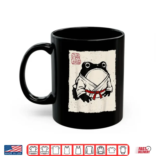 Mug Grumpy Frog Funny Karate Judo MMA Jiu Jitsu Anime Japanese Shirt