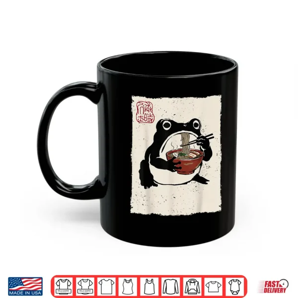 Mug Grumpy Frog Funny Ramen Anime Japanese Shirt