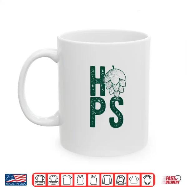 Mug HOPS H O P S FLOWER Craft Beer Hops Drinking Meme Shirt