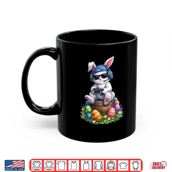 Mug Happy Easter Day Shirts Bunny Egg Video Game Kids Mens Gamer Shirt