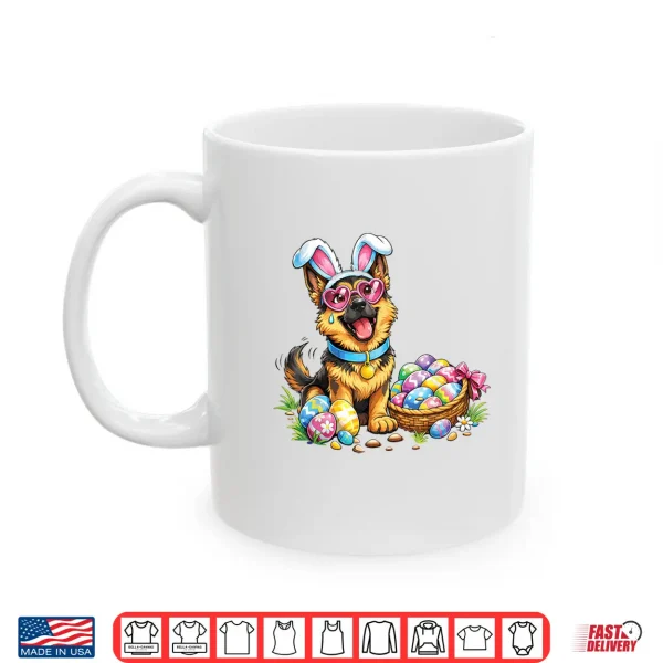 Mug Happy German Shepherd Easter Bunny Dog Egg Hunt Shirt