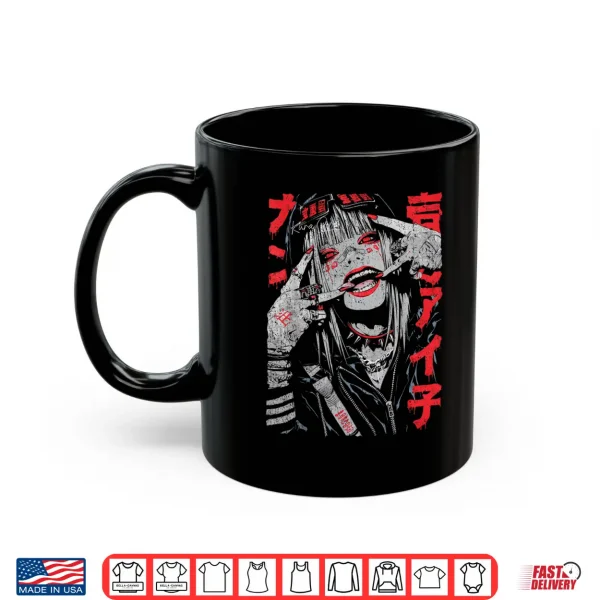 Mug Harajuku Streetwear Cyberpunk Aesthetic Techwear Anime Manga Shirt