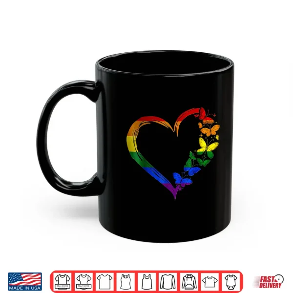 Mug Heart Love LGBT Gay Lesbian Pride Month Shirt