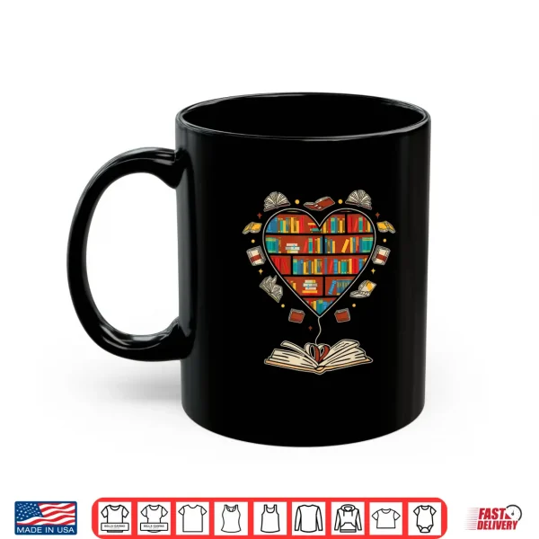 Heart Shape Librarian Themed Book Club Reading Book Lovers Shirt 3 Mug Heart Shape Librarian Themed Book Club Reading Book Lovers Shirt