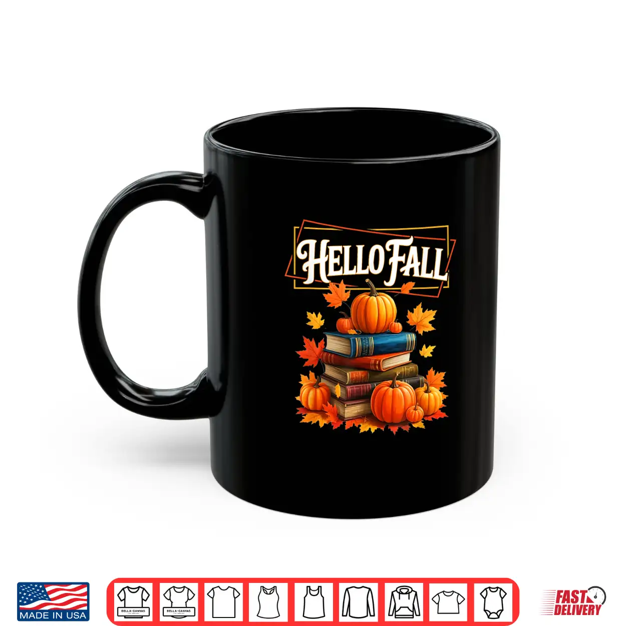 Hello Fall Pumpkin And Books Reading Lovers In Autumn Fall Shirt Hello Fall Pumpkin And Books Reading Lovers In Autumn Fall Shirt