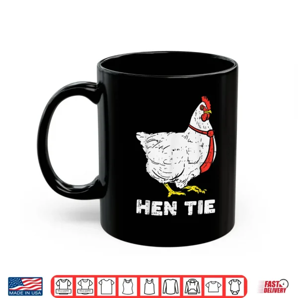 Mug Hen Tie Funny Japanese Anime Pun Manga Joke Otaku Men Gift Shirt