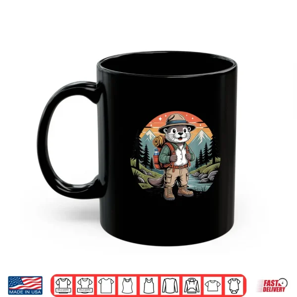 Mug Hiking River Otter Backpacking Cute Outdoor Animal Camper Shirt