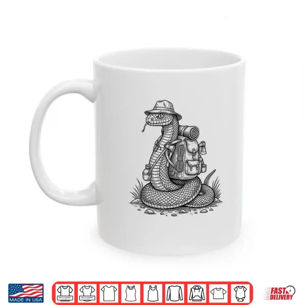 Mug Hiking Snake Backpacking Animals Funny Cottagecore Reptile Shirt