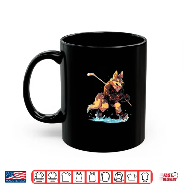 Mug Hockey German Shepherd Ice Hockey Player Hockey Stick Goalie Shirt