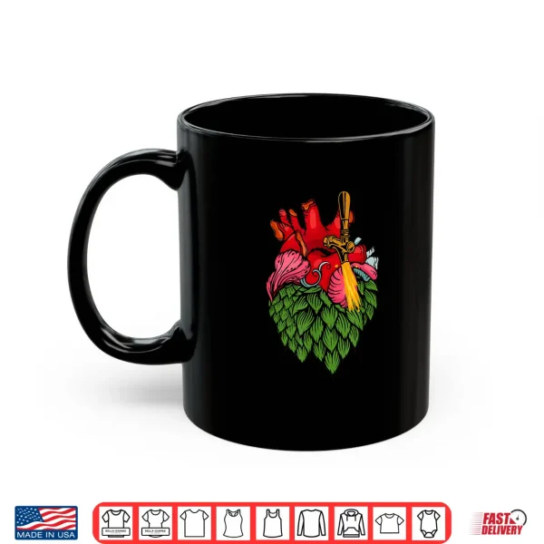 Mug Home Brewing IPA Craft Beer Brewer Hop Heart Shirt