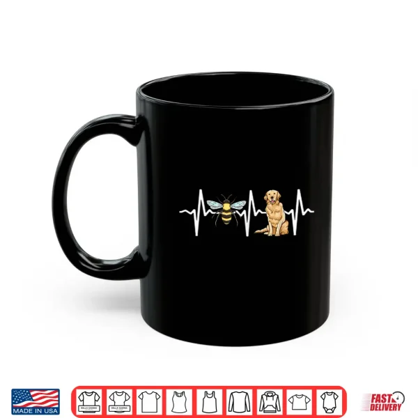 Mug Honey Bee Golden Retriever Heartbeat Dog Lover Professional Graphic Shirt