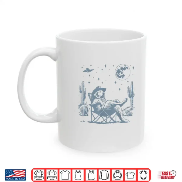 Mug Howdy Golden Retriever Western Cowboy Vintage Dog Lovers Shirt