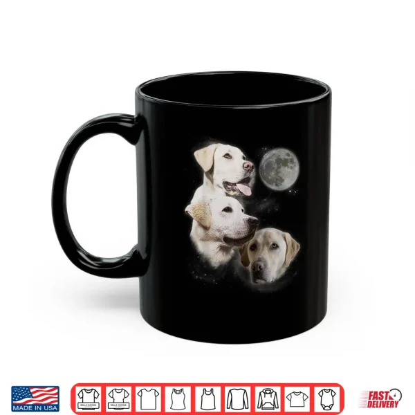 Mug Howling at the Moon Shirt Funny Yellow Labrador Retriever Shirt