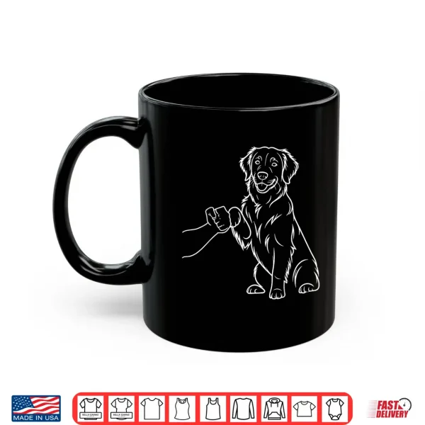 Mug Human And Dog Paw Fist Bump Dog Lover Golden Retriever Shirt
